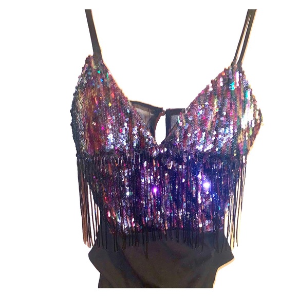 Black sequin bodysuit - Picture 1 of 8